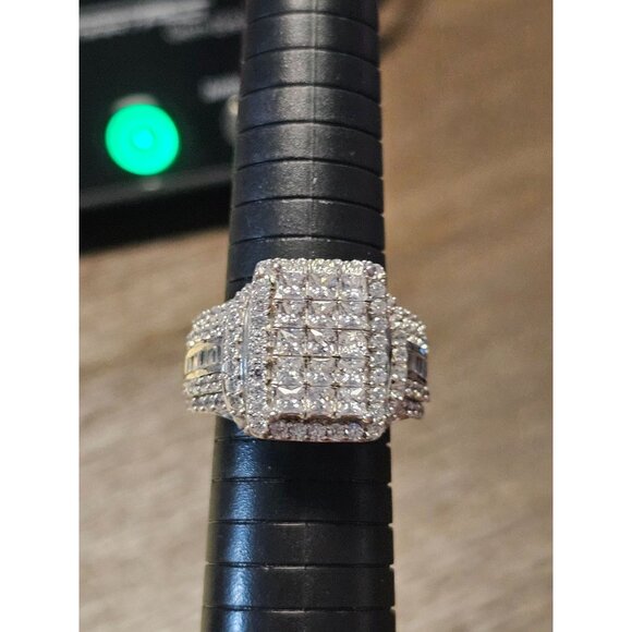 925 Sterling Silver CZ Cubic Zirconia Size 12 - 13.54g - Picture 1 of 5